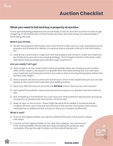 AUCTION LIST GUIDE.